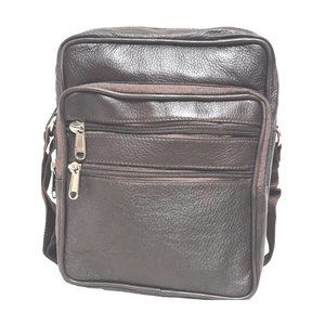 Genuine Leather Cowhide Unisex shoulder Messenger Bag #8540